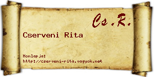 Cserveni Rita névjegykártya